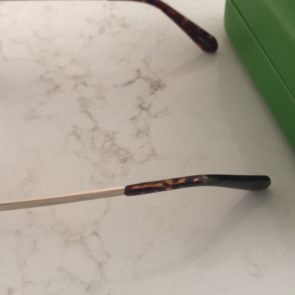 New in box Kate Spade Varese Aviator Sunglasses Gray Lenses gold & tortoiseshell - Picture 4 of 15